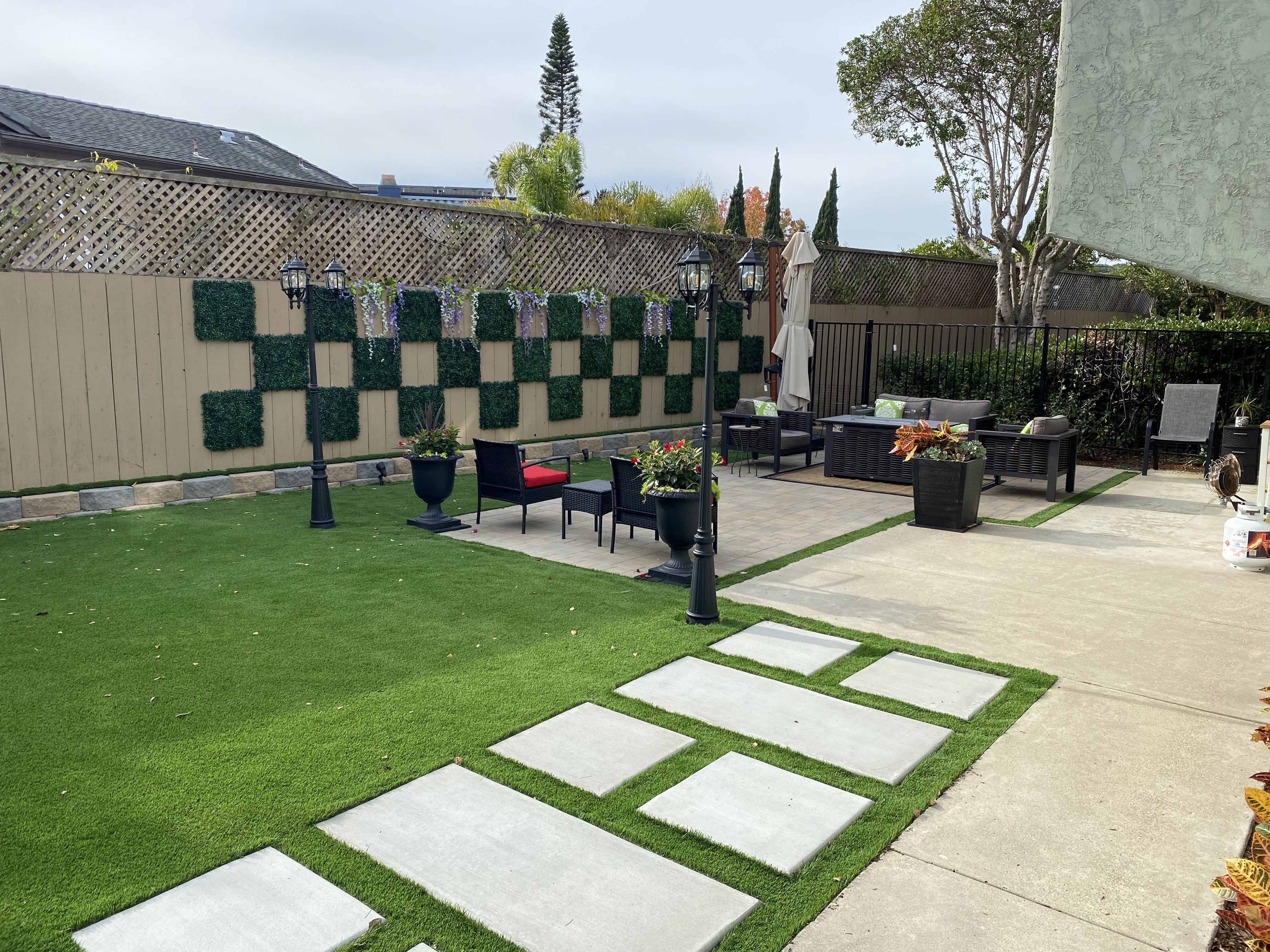 Backyard remodel after renovation