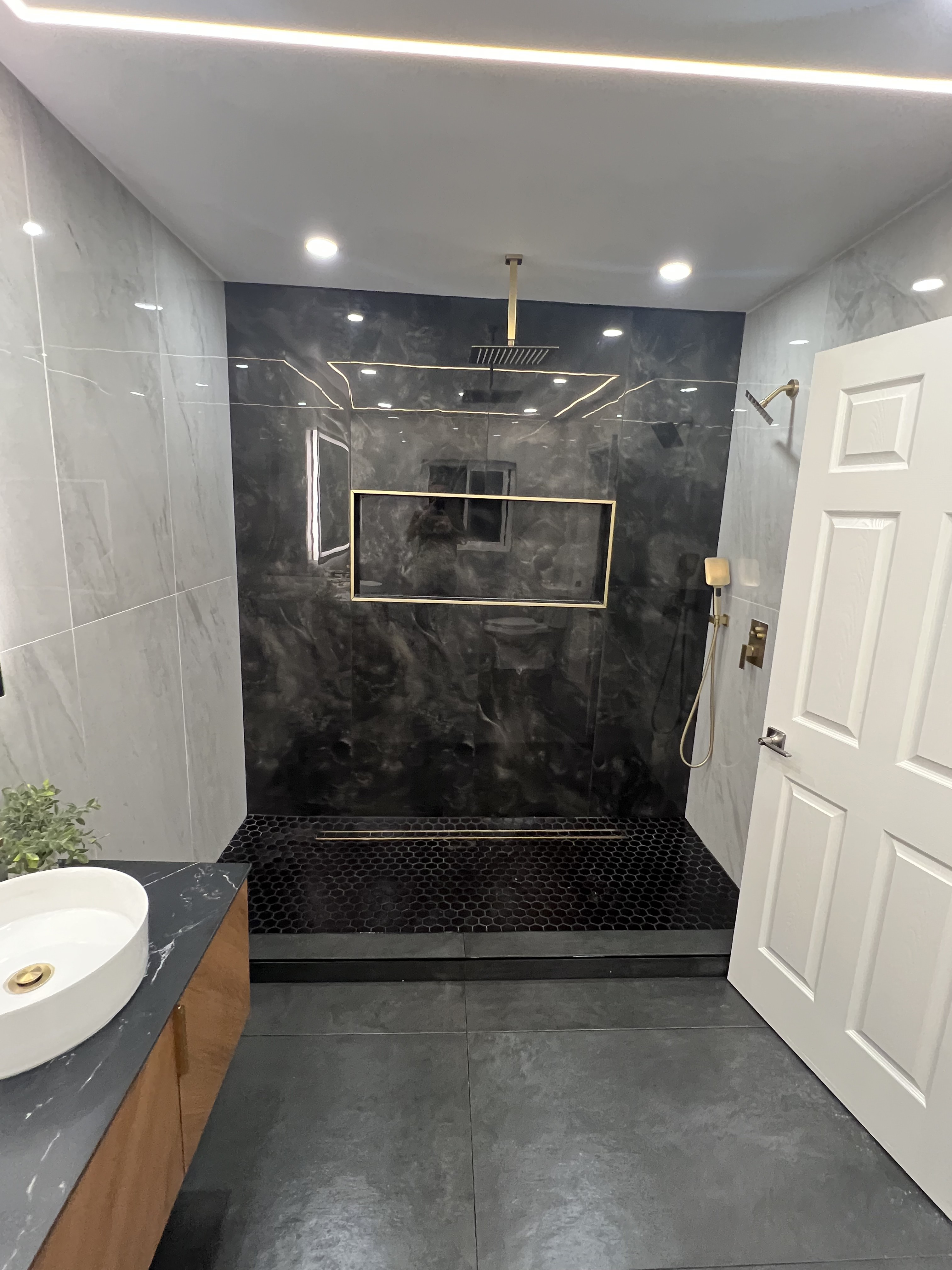 Bathroom vanity and shower remodel